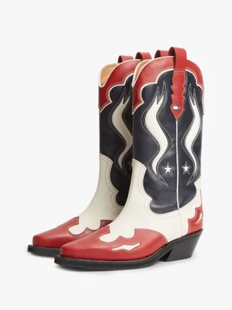 Tommy Jeans Leather Cowboy Boot