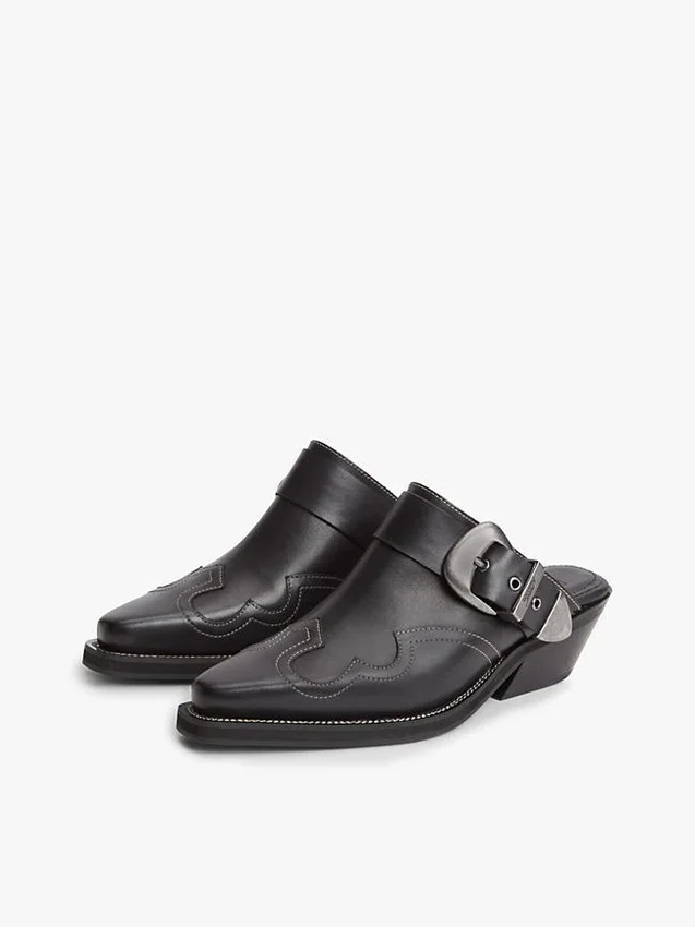 Tommy Jeans Leather Western Mule Tommy Jeans Leather Western Mule