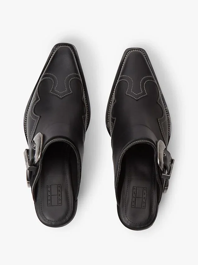 Tommy Jeans Leather Western Mule Tommy Jeans Leather Western Mule