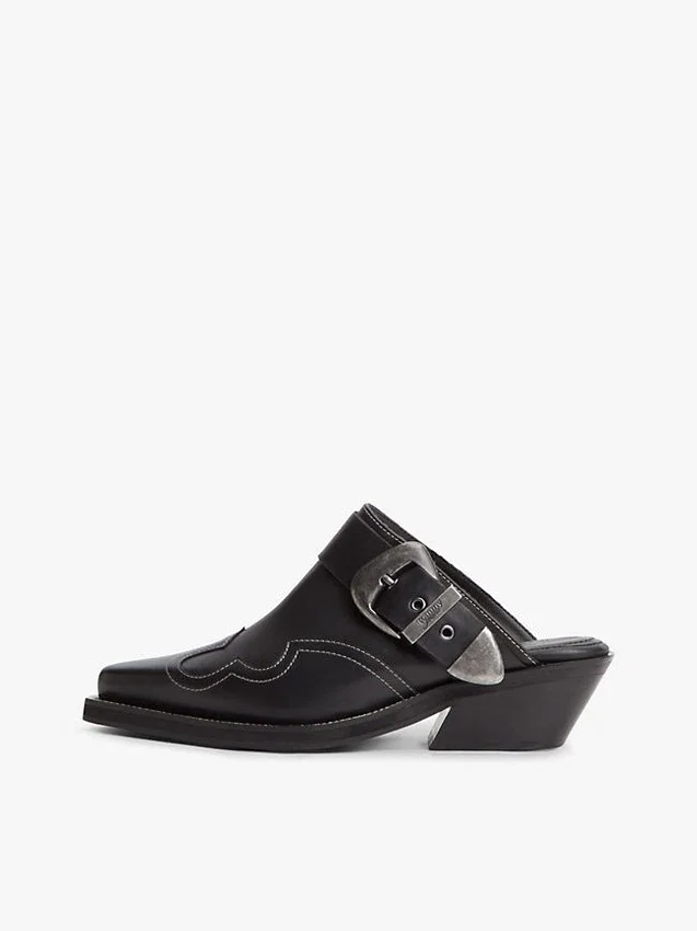Tommy Jeans Leather Western Mule Tommy Jeans Leather Western Mule