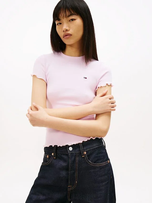 Tommy Jeans Lettuce-Trim T-Shirt Tommy Jeans Lettuce-Trim T-Shirt