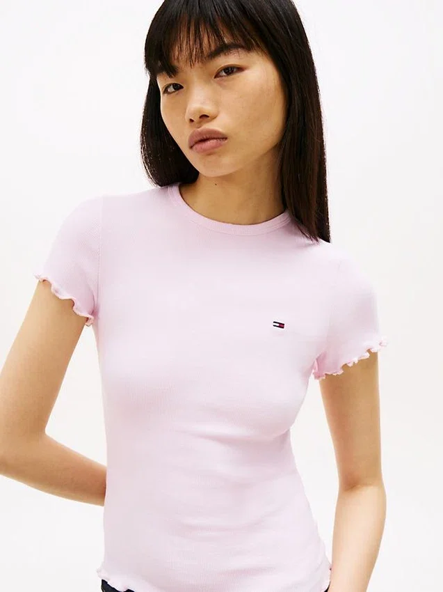 Tommy Jeans Lettuce-Trim T-Shirt Tommy Jeans Lettuce-Trim T-Shirt