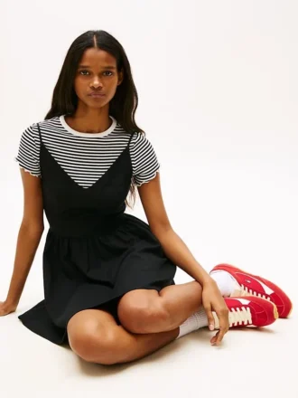 Tommy Jeans Linen-Blend Skater Dress Tommy Jeans Linen-Blend Skater Dress