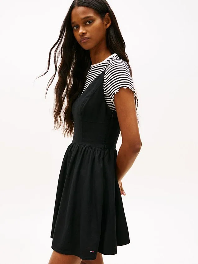 Tommy Jeans Linen-Blend Skater Dress Tommy Jeans Linen-Blend Skater Dress