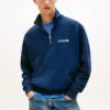Tommy Jeans Logo Quarter-Zip Sweatshirt
