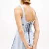 Tommy Jeans Pleated Denim Mini Dress