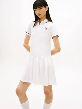 Tommy Jeans Pleated Polo Mini Dress