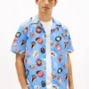 Tommy Jeans Printed Poplin Camp Shirt