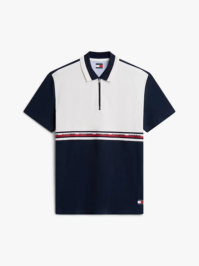 Tommy Jeans Relaxed Quarter-Zip Polo Tommy Jeans Relaxed Quarter-Zip Polo