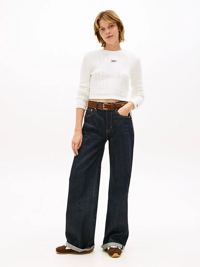 Tommy Jeans Script Cable Knit Sweater Tommy Jeans Script Cable Knit Sweater