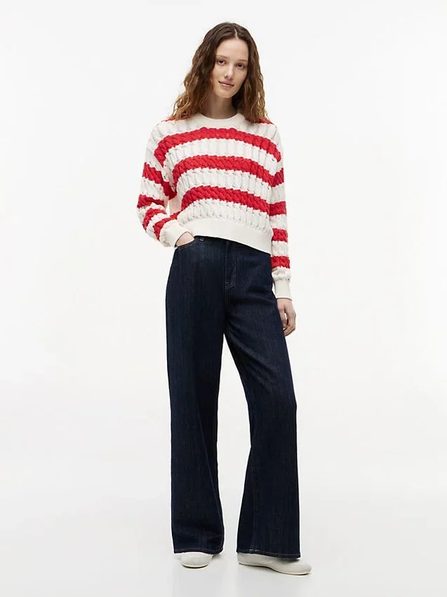 Tommy Jeans Striped Cable Knit Sweater Tommy Jeans Striped Cable Knit Sweater
