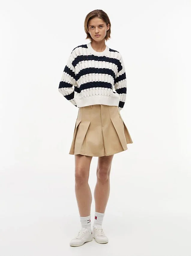Tommy Jeans Striped Cable Knit Sweater Tommy Jeans Striped Cable Knit Sweater