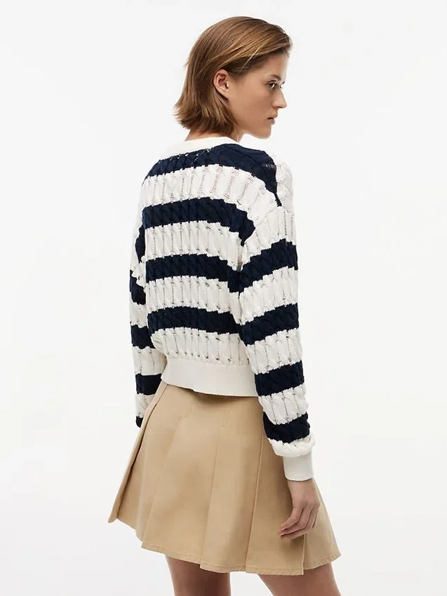 Tommy Jeans Striped Cable Knit Sweater Tommy Jeans Striped Cable Knit Sweater