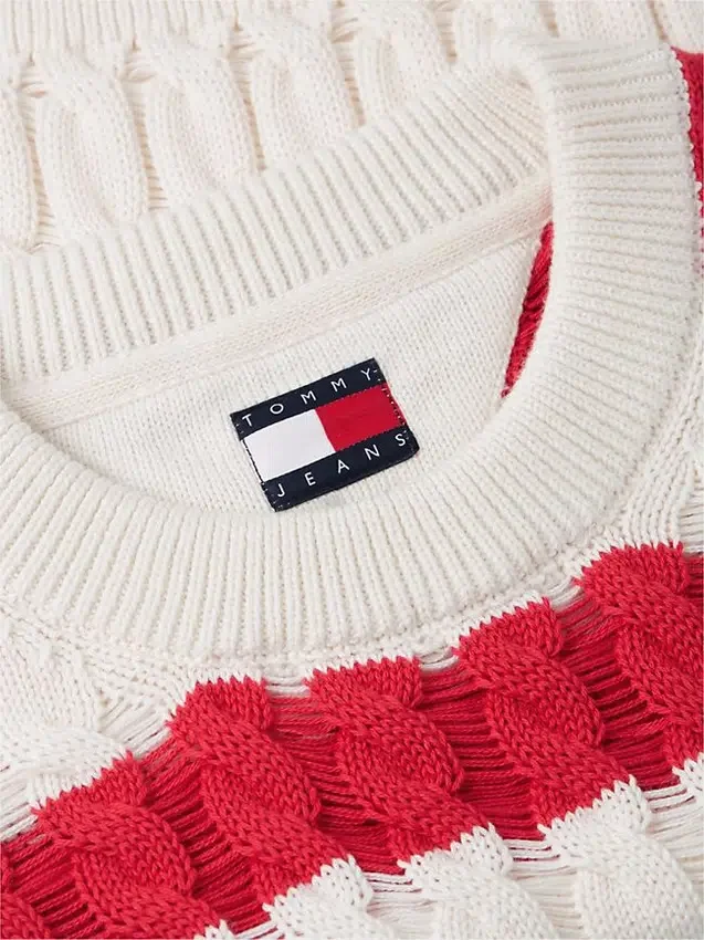Tommy Jeans Striped Cable Knit Sweater Tommy Jeans Striped Cable Knit Sweater