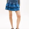 Tommy Jeans Tiered Chambray Mini Skirt