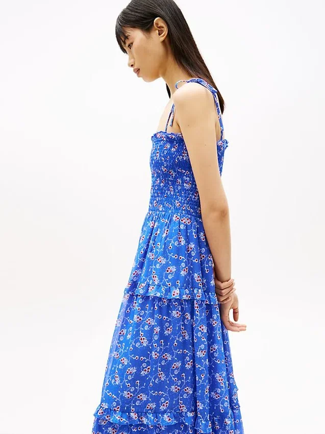 Tommy Jeans Tiered Chiffon Maxi Dress Tommy Jeans Tiered Chiffon Maxi Dress