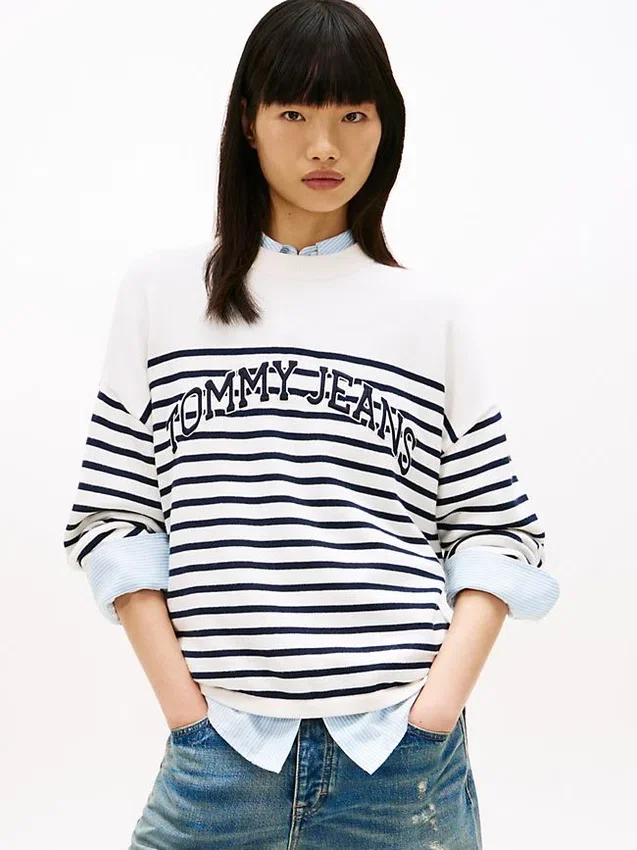 Tommy Jeans Varsity Logo Stripe Sweater Tommy Jeans Varsity Logo Stripe Sweater
