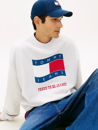 Tommy Jeans Wavy Flag Logo Sweatshirt