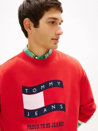 Tommy Jeans Wavy Flag Logo Sweatshirt