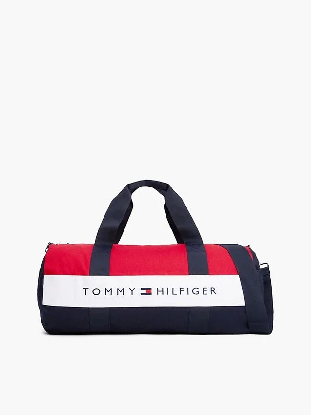 Tommy Logo Colorblock Canvas Duffle Bag Tommy Logo Colorblock Canvas Duffle Bag