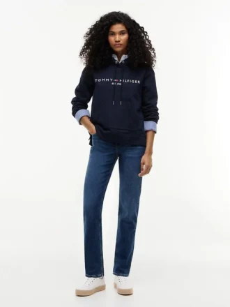 Tommy Logo Fleece Hoodie