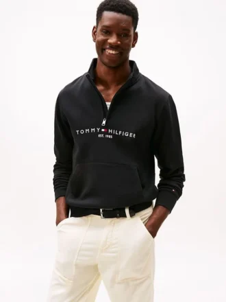 Tommy Logo Quarter-Zip Sweatshirt