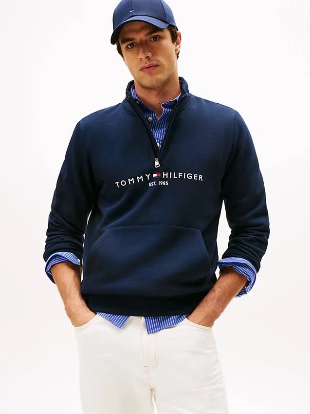 Tommy Logo Quarter-Zip Sweatshirt Tommy Logo Quarter-Zip Sweatshirt