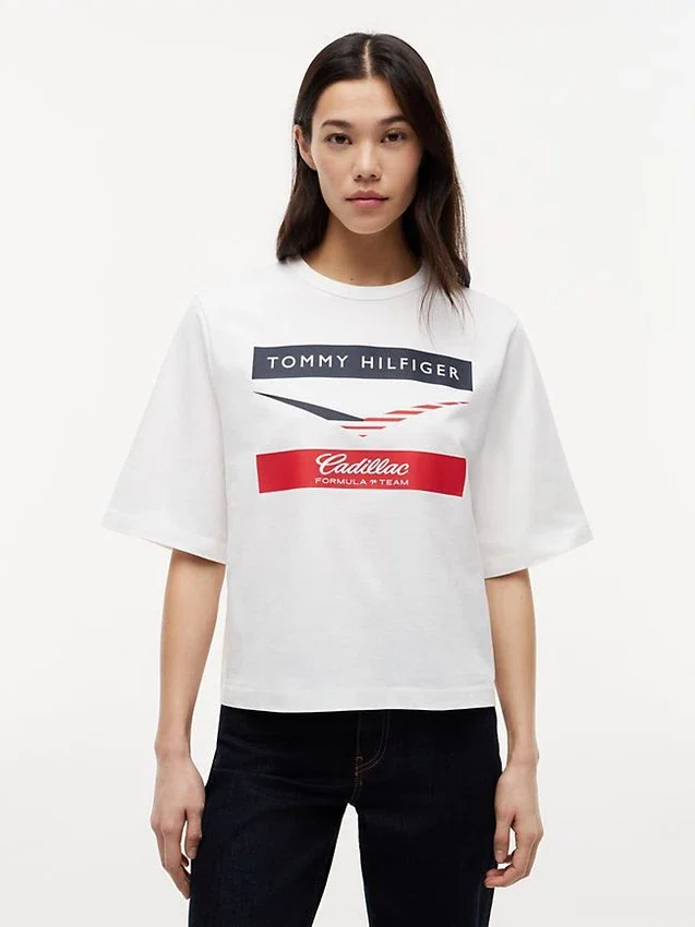 Tommy x Cadillac F1® Team Boxy Chevron T-Shirt Tommy x Cadillac F1® Team Boxy Chevron T-Shirt