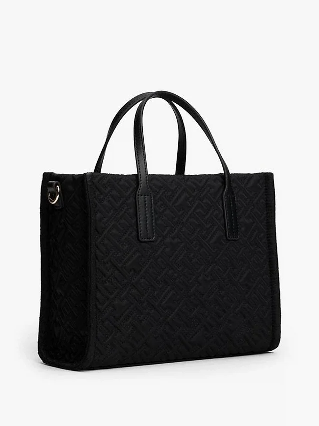 Topstitch Monogram Nylon Mini Tote Bag Topstitch Monogram Nylon Mini Tote Bag