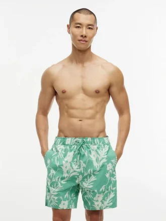 Tropical Print 7″ Swim Trunk