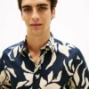 Tropical Print Cotton-Linen Blend Shirt Tropical Print Cotton-Linen Blend Shirt