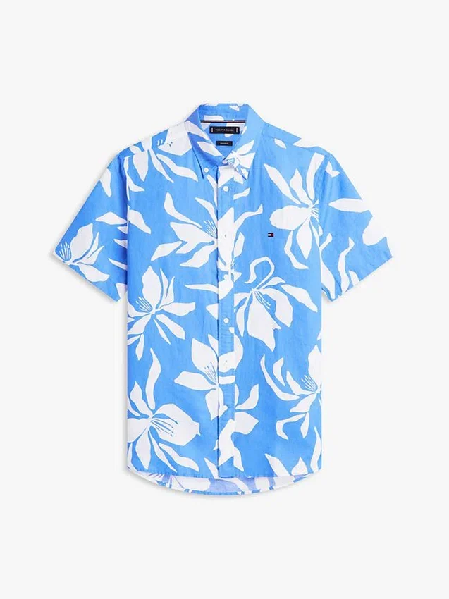 Tropical Print Cotton-Linen Blend Shirt Tropical Print Cotton-Linen Blend Shirt