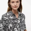 Tropical Print Linen-Blend Shirtdress Tropical Print Linen-Blend Shirtdress
