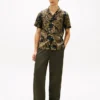 Tropical Print Linen Camp Shirt Tropical Print Linen Camp Shirt
