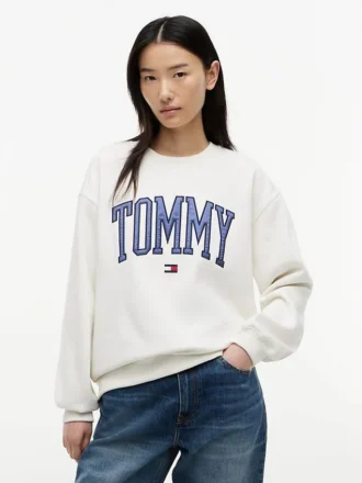 Varsity Tommy Logo Crewneck Sweatshirt