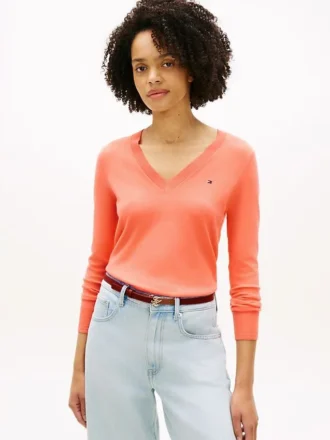 Viscose-Blend V-Neck Sweater