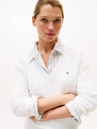 Viscose-Blend V-Neck Sweater