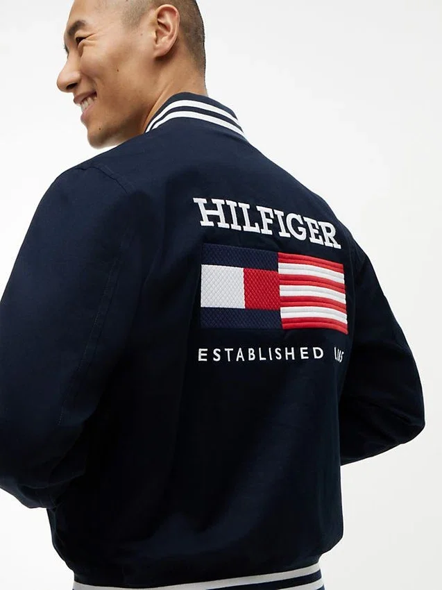 Water-Repellent Flag Logo Varsity Jacket Water-Repellent Flag Logo Varsity Jacket