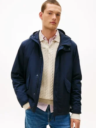 Water-Repellent Packable Hooded Jacket