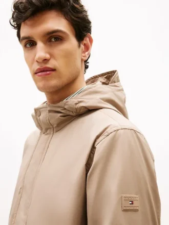 Water-Repellent Packable Hooded Jacket