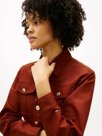 Water-Resistant Belted Utility Jacket