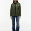 Water-Resistant Belted Utility Jacket