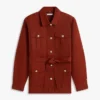 Water-Resistant Belted Utility Jacket