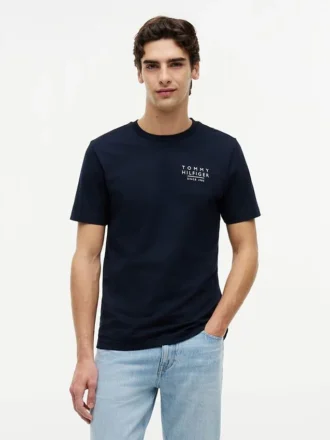 Wavy Flag Back Logo T-Shirt
