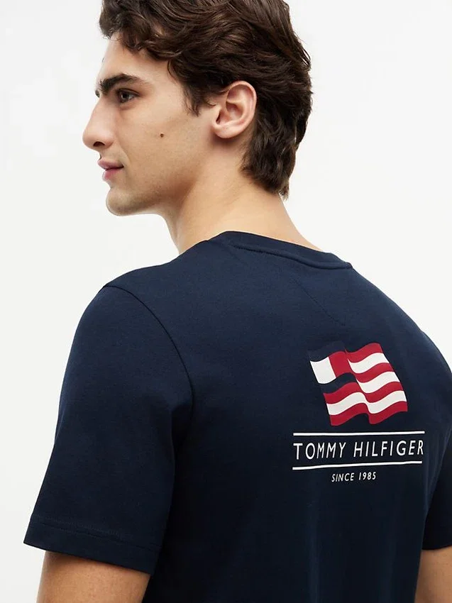 Wavy Flag Back Logo T-Shirt Wavy Flag Back Logo T-Shirt