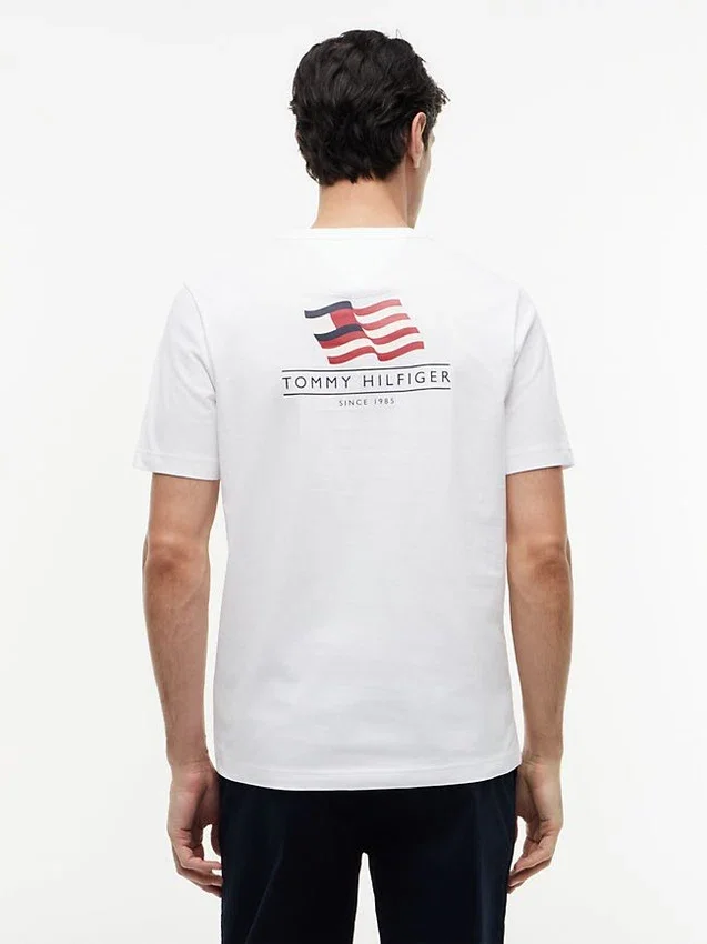 Wavy Flag Back Logo T-Shirt Wavy Flag Back Logo T-Shirt