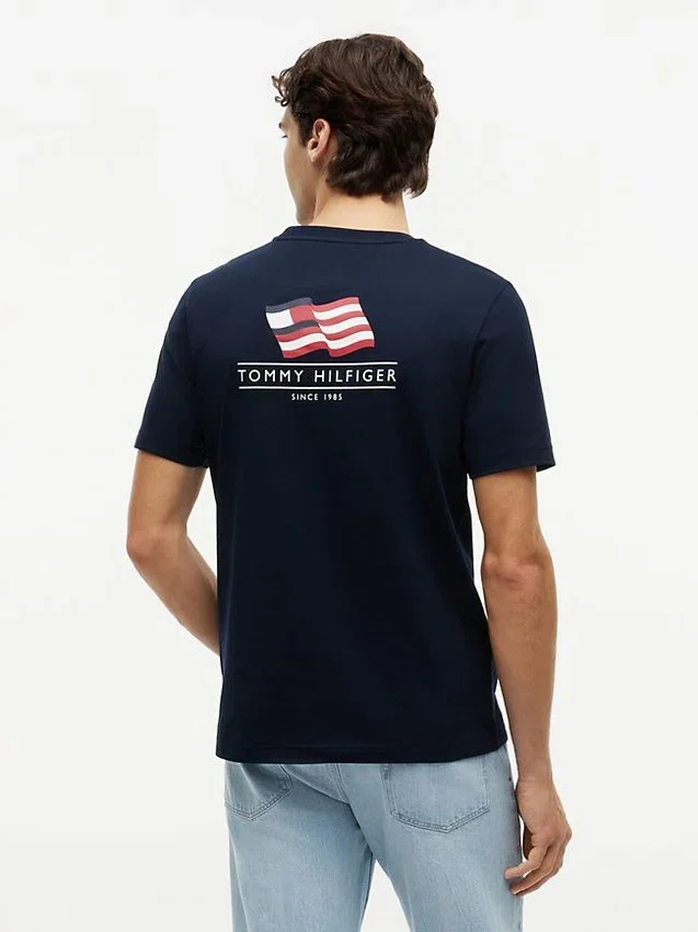 Wavy Flag Back Logo T-Shirt Wavy Flag Back Logo T-Shirt