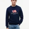 Wavy Flag Logo Crewneck Sweatshirt Wavy Flag Logo Crewneck Sweatshirt