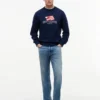 Wavy Flag Logo Crewneck Sweatshirt Wavy Flag Logo Crewneck Sweatshirt