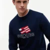 Wavy Flag Logo Crewneck Sweatshirt Wavy Flag Logo Crewneck Sweatshirt